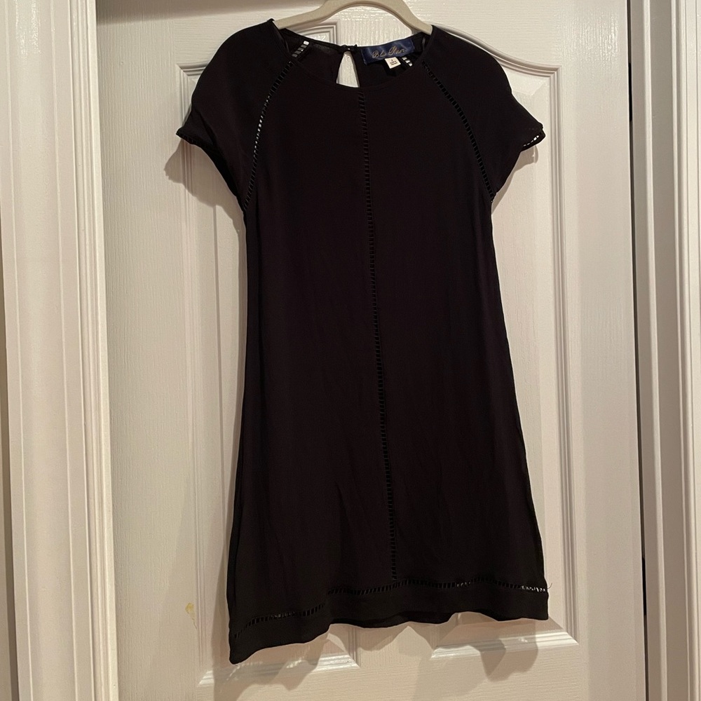 Blue Rain Black Shift Dress Size S